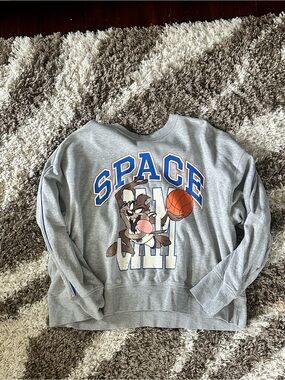 H&M Grey space jam Taz Crewneck